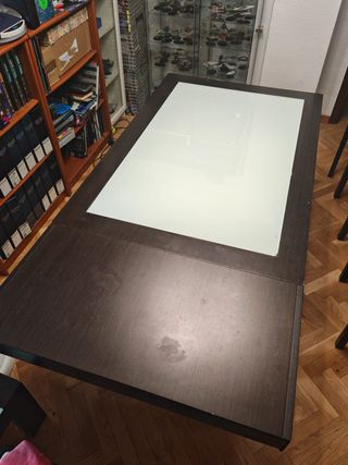 Mesa Salón Comedor Cristal - Madera