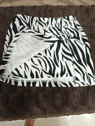 Falda cebra blanco-negro