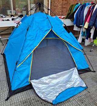 Tienda campaña azul - Camping