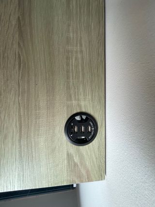 Escritorio madera-metal beige