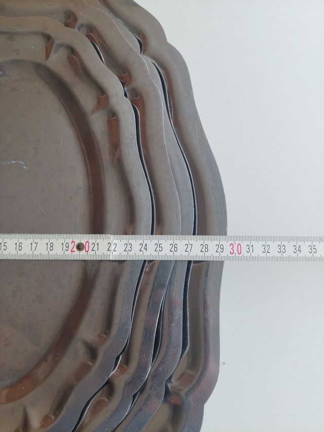 5 Bandejas Vintage Acero Inoxidable