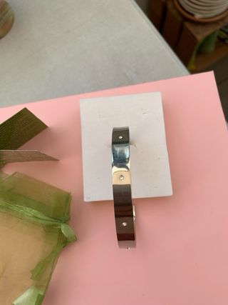 Pulsera plateada- acero inoxidable