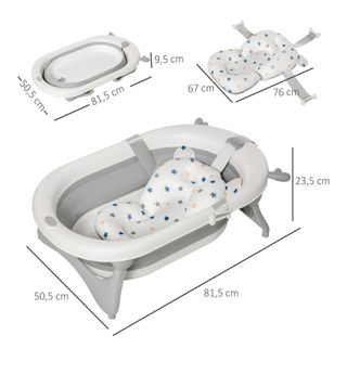 Bañera Bebé Plegable - Cómoda y Grande