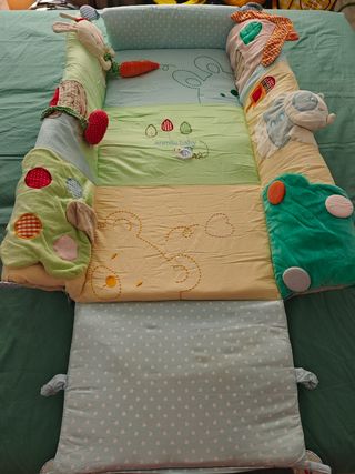 Cuna portátil bebé - sábanas bebé - protector cuna