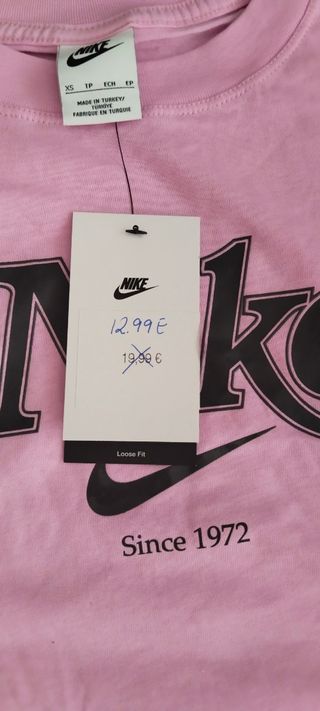Camiseta Nike rosa mujer