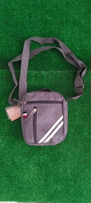 Bolso bandolera hombre gris