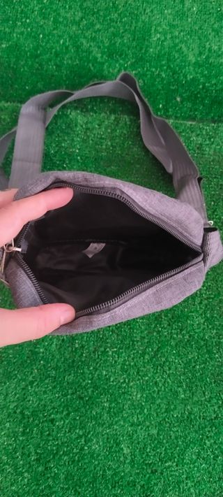 Bolso bandolera hombre gris