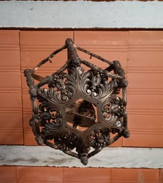 2 Antiguas lámpara bronce - Estilo vintage