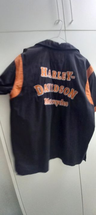 Camicia Harley-Davidson nera-arancione