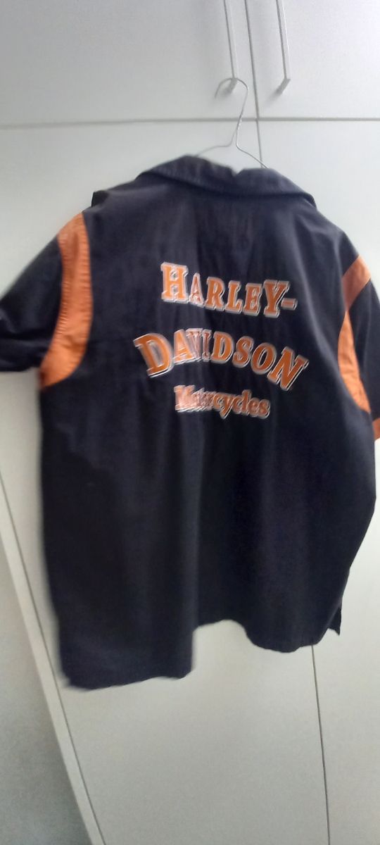 Camicia Harley-Davidson nera-arancione