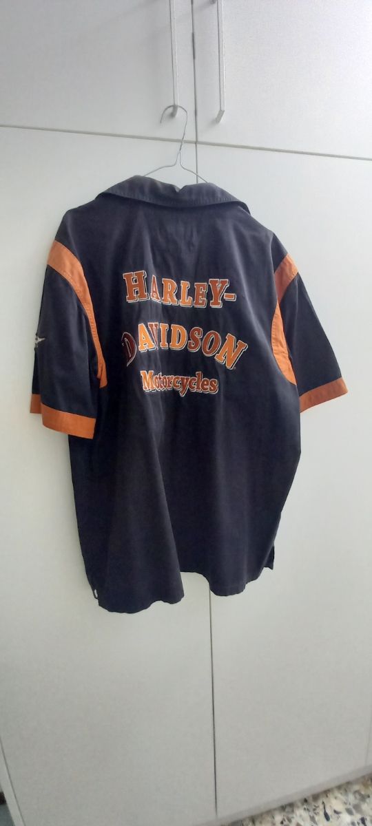 Camicia Harley-Davidson nera-arancione