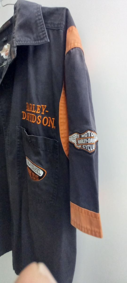 Camicia Harley-Davidson nera-arancione