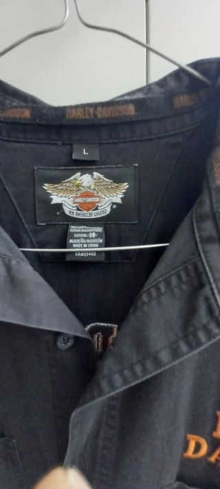 Camicia Harley-Davidson nera-arancione