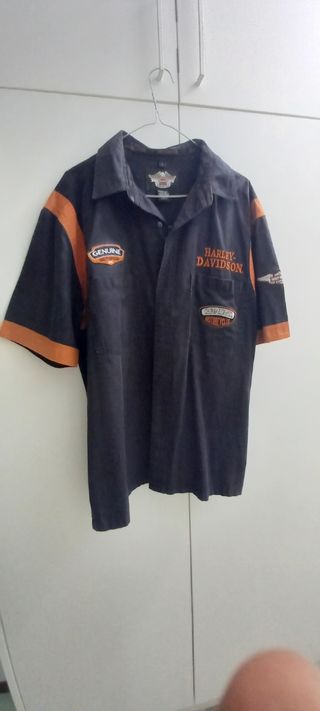 Camicia Harley-Davidson nera-arancione