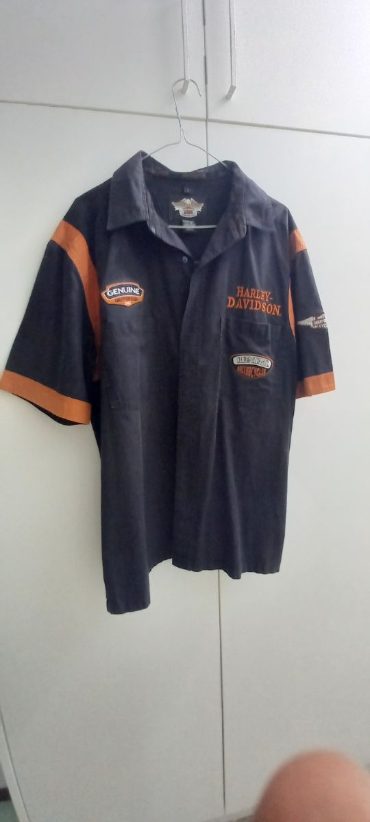Camicia Harley-Davidson nera-arancione