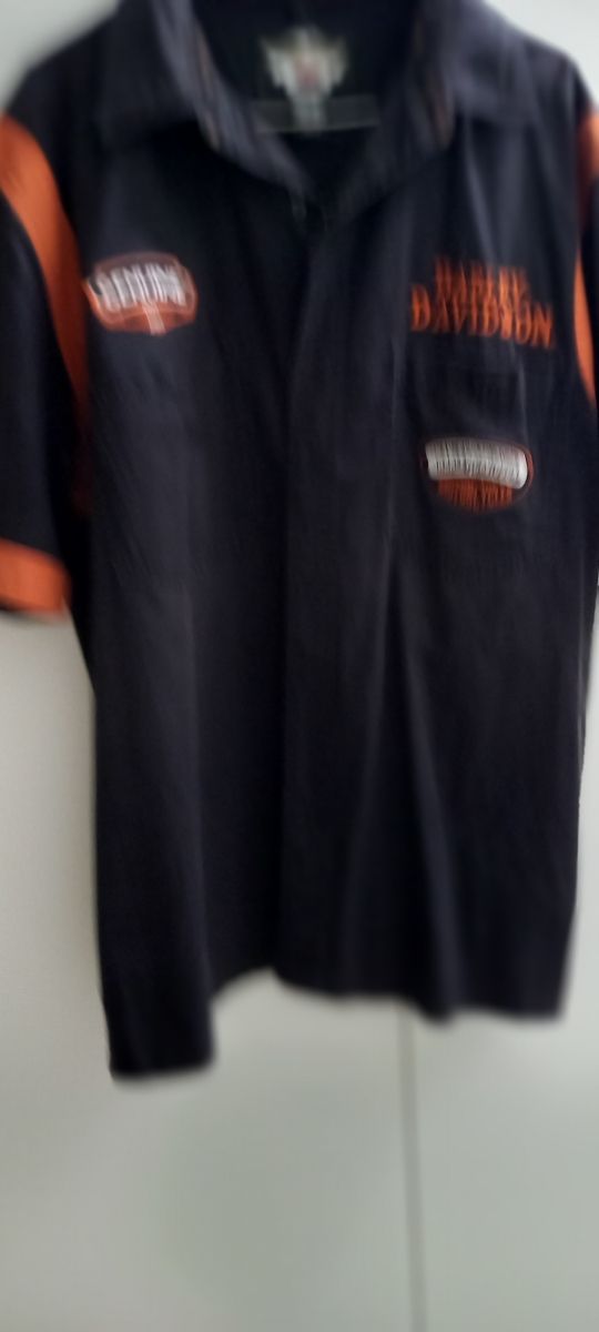 Camicia Harley-Davidson nera-arancione
