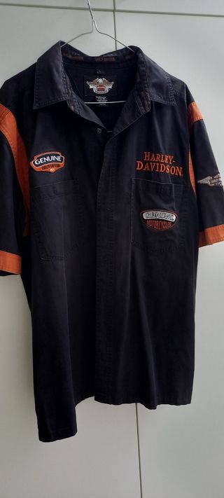 Camicia Harley-Davidson nera-arancione