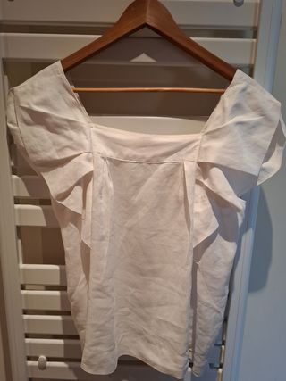 Blusa blanca de lino