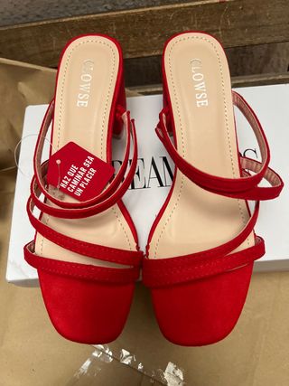 Sandalias rojas Clowse - Tacón - Talla 38