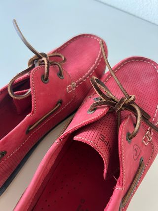 Zapatos náuticos Snipe rojos