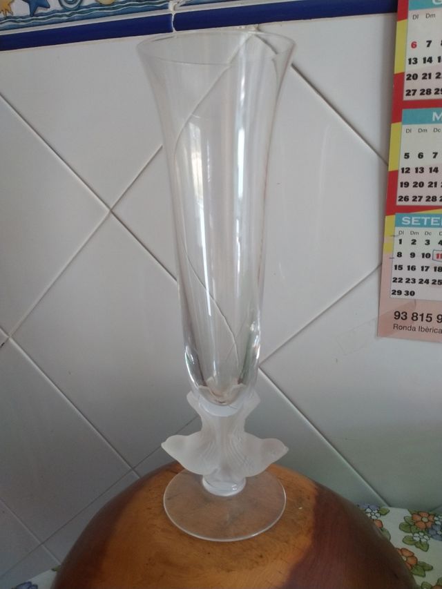 Jarrón cristal pájaros - Decorativo