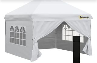 Carpa Plegable Outsunny Blanca