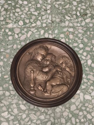 Cuadro bronce Virgen de la Silla