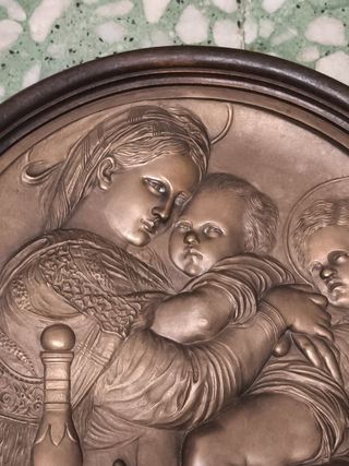 Cuadro bronce Virgen de la Silla