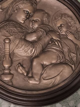 Cuadro bronce Virgen de la Silla