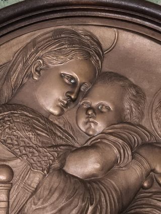 Cuadro bronce Virgen de la Silla