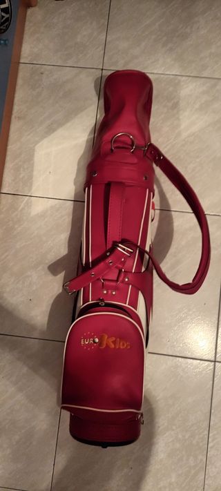 Bolso golf vintage rojo-blanco