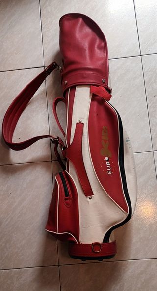 Bolso golf vintage rojo-blanco