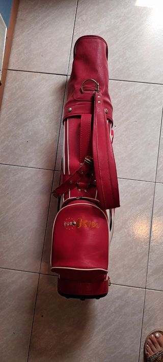 Bolso golf vintage rojo-blanco