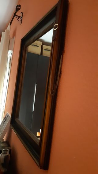 Espejo madera verde envejecido. SÓLO VENTA DIRECTA