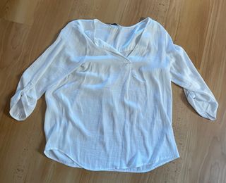 Blusa blanca manga 3/4