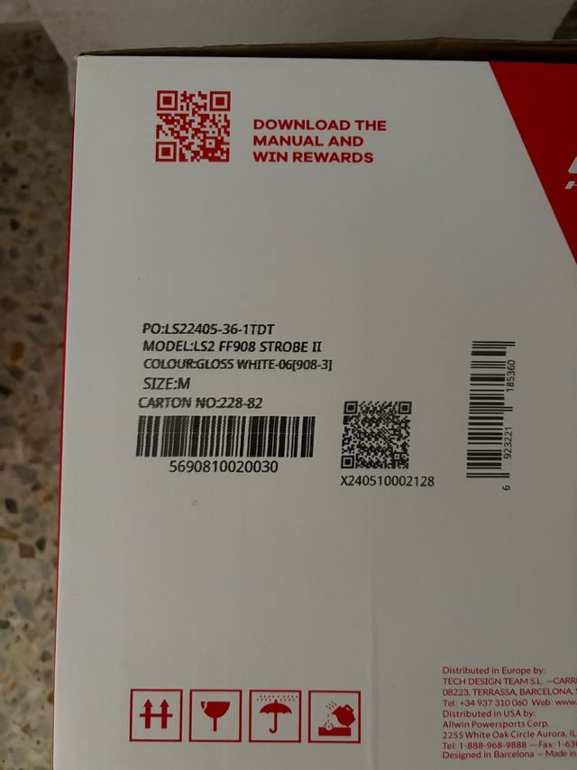 Casco moto LS2 blanco gloss