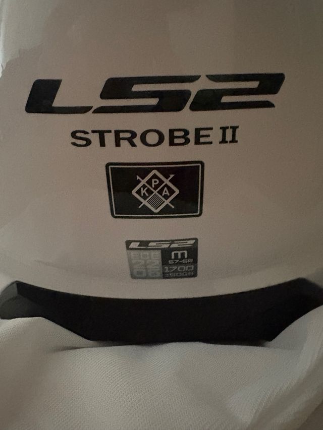 Casco moto LS2 blanco gloss