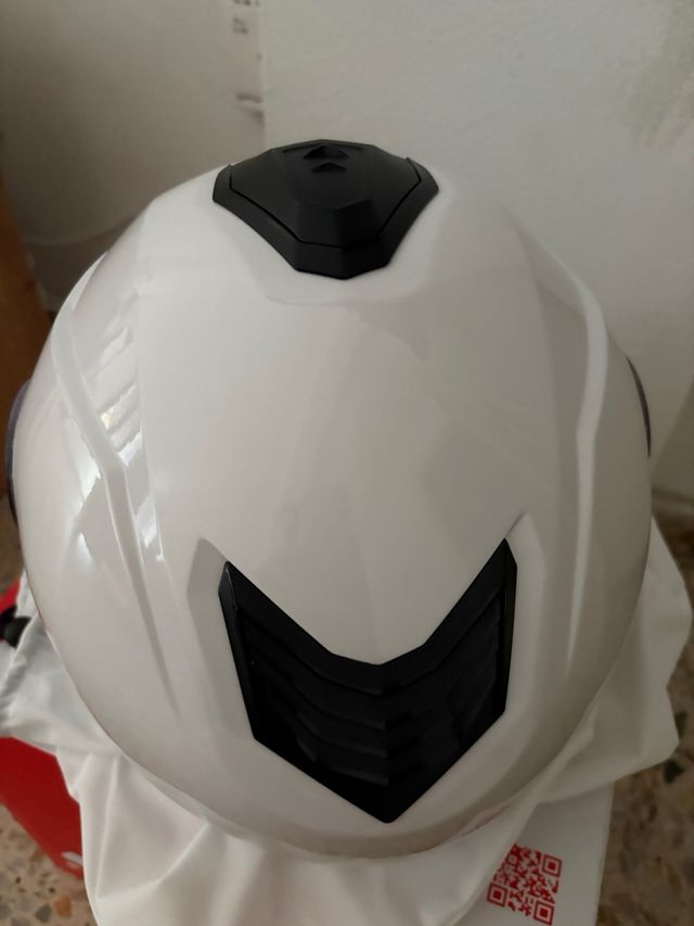 Casco moto LS2 blanco gloss