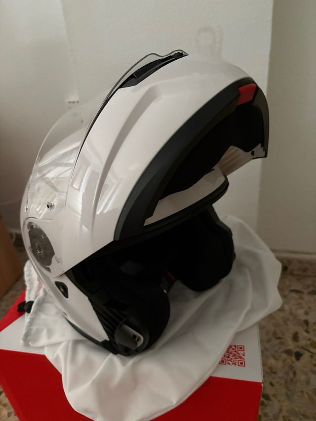 Casco moto LS2 blanco gloss