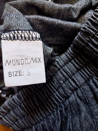 Bermuda vaquera negra mujer