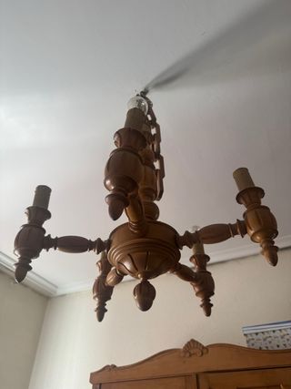 Tocador antiguo +armario+ mesitas+lamparCOLONIAL