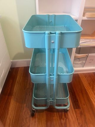 Carrito Raskog turquesa Ikea