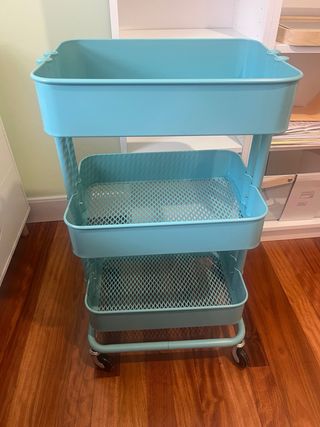 Carrito Raskog turquesa Ikea