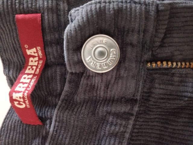 Pantaloni Carrera a coste grigio antracite 