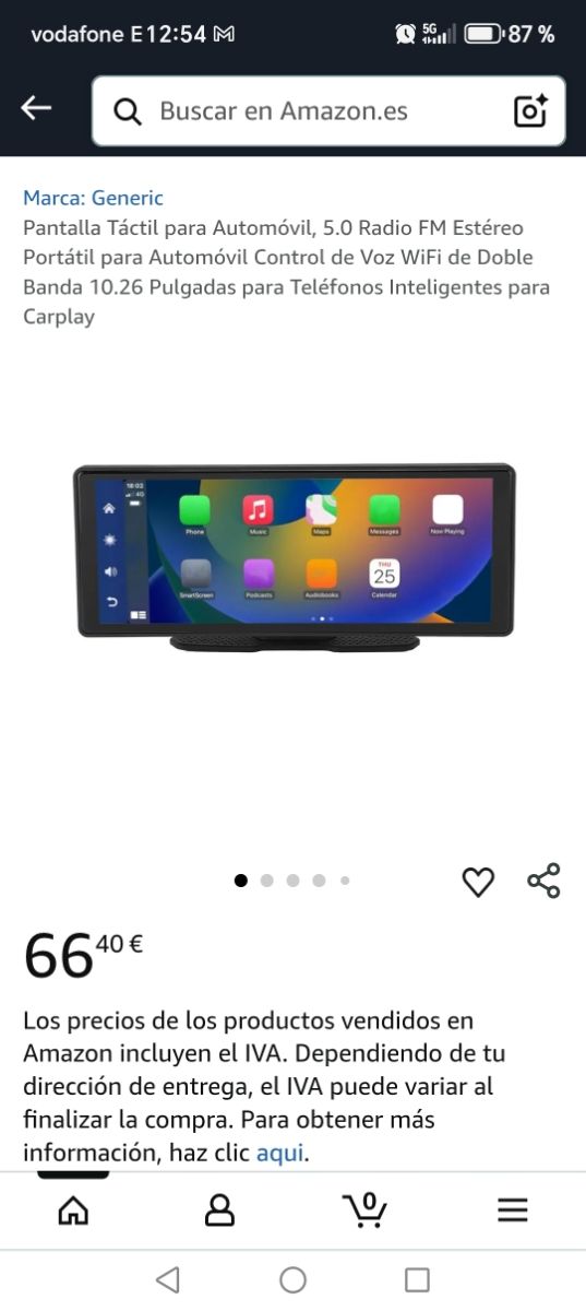 Pantalla táctil 10.26" coche