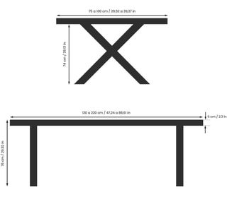 Mesa madera maciza 180x90 grande