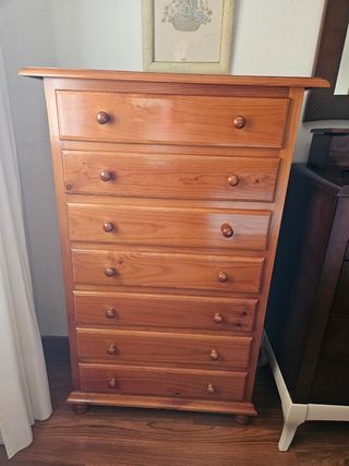 Cómoda Provenzal 7 cajones madera