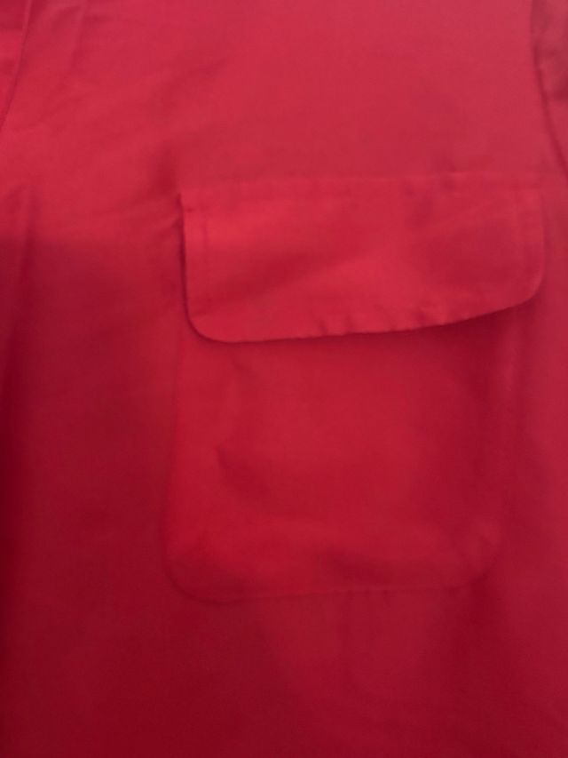 Vestido Carolina Herrera rojo camisero