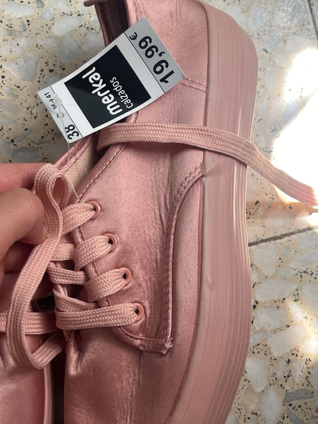 Zapatillas plataforma rosa