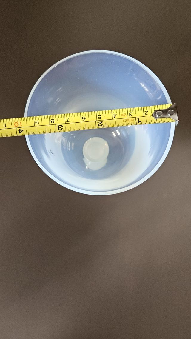 Copa opalina blanca vintage